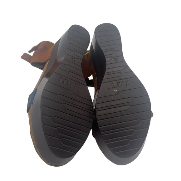 Naot Miracle Wedge Shoes Womens 8 (39) Sandals Multicolor 3" Heel - Picture 6 of 12